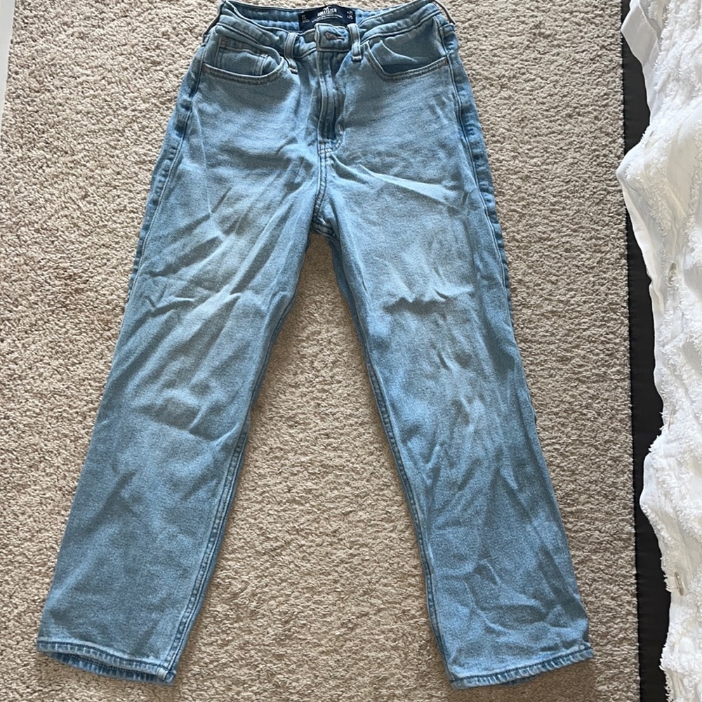 straight legged jeans